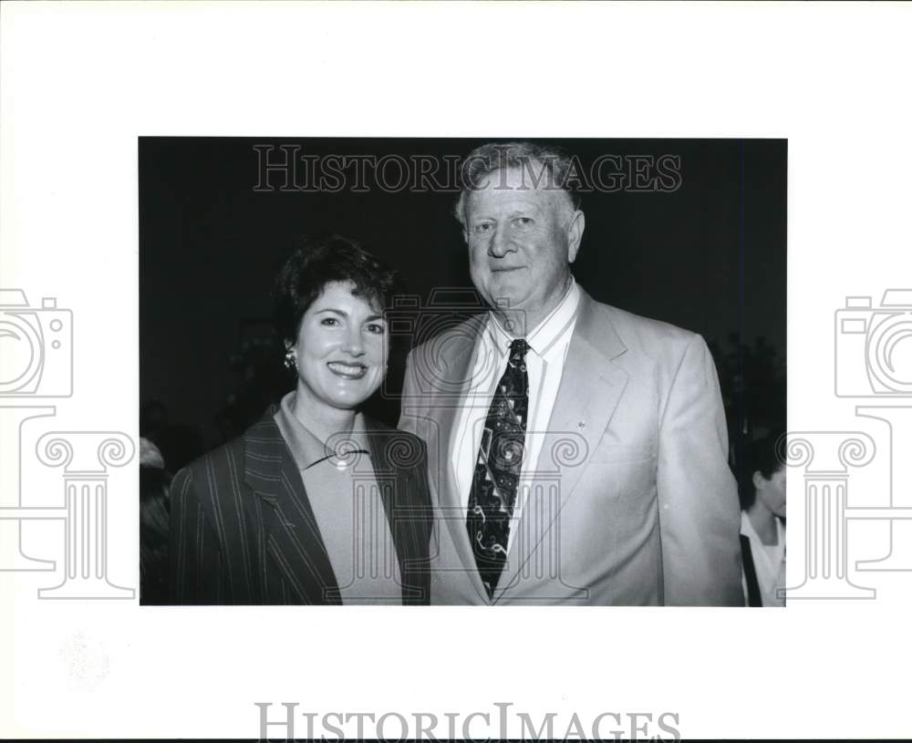 1996 Cheryl Myers and Red McCombs attends luncheon-Historic Images