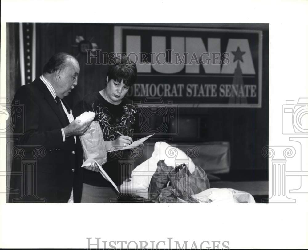 1992 State Senate Candidate Gregory Luna with Verna Blackwell, Texas-Historic Images