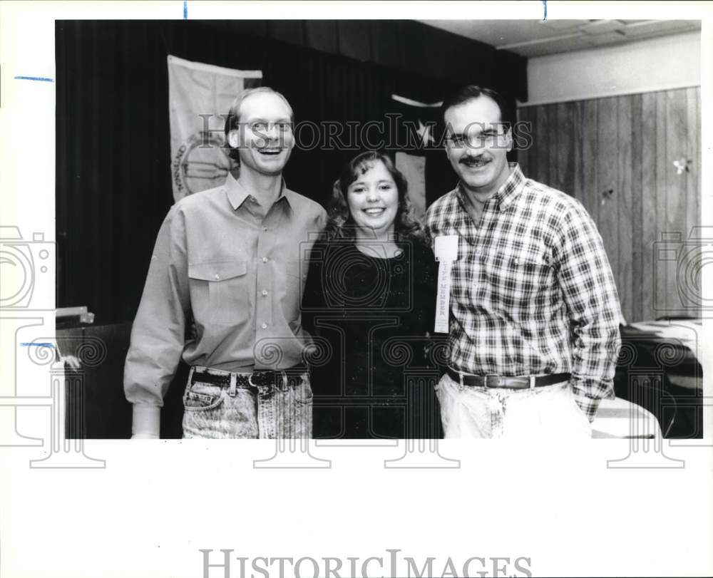 1991 Paul Mangum with officials of Texas Exes Dance.-Historic Images