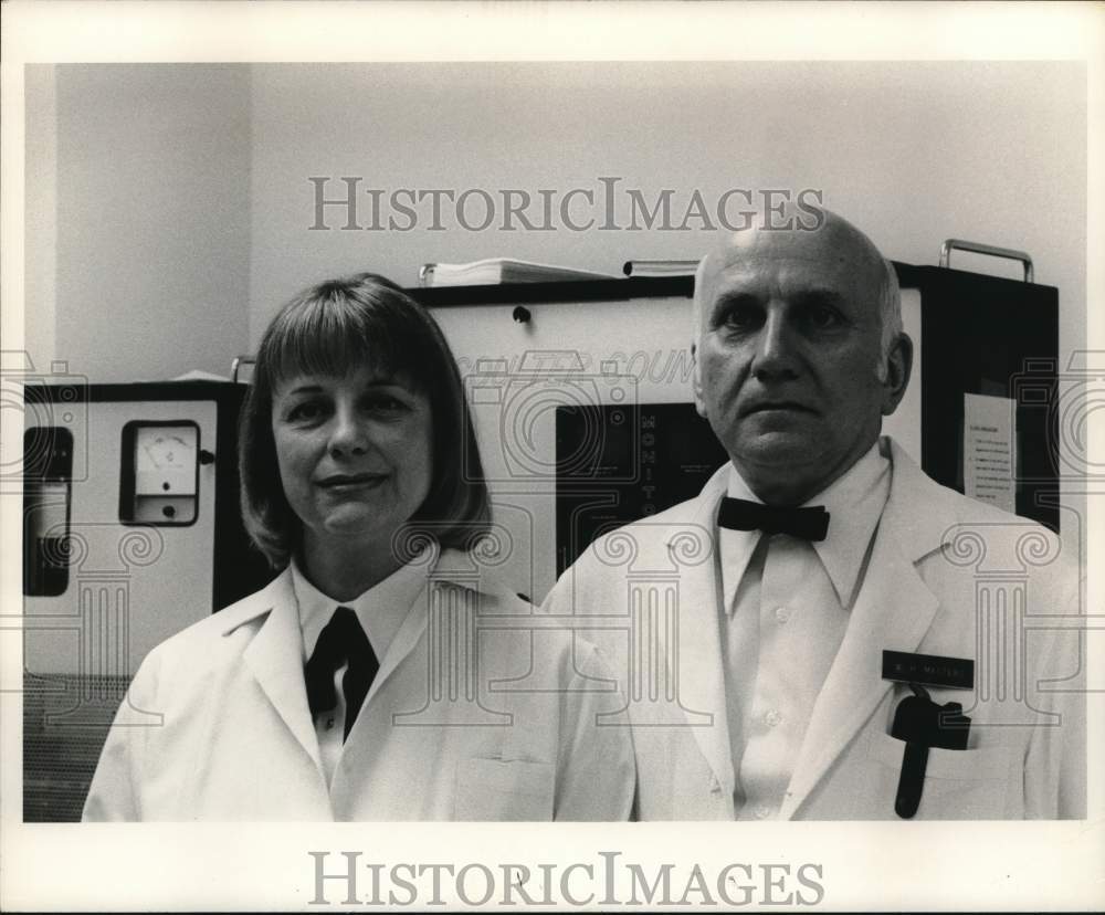 1978 Dr. William H. Masters and Virginia E. Johnson shown n clinic.-Historic Images