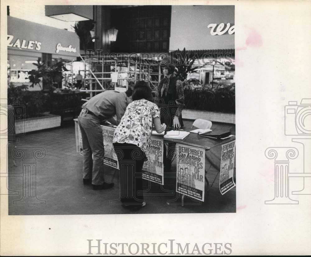 1970 Petitions signed at mall for remembering prisoners of war-Historic Images