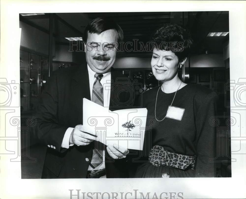 1990 Bill & Kathy Horvath at 10th Annual Wine & Cuisine Tasting-Historic Images