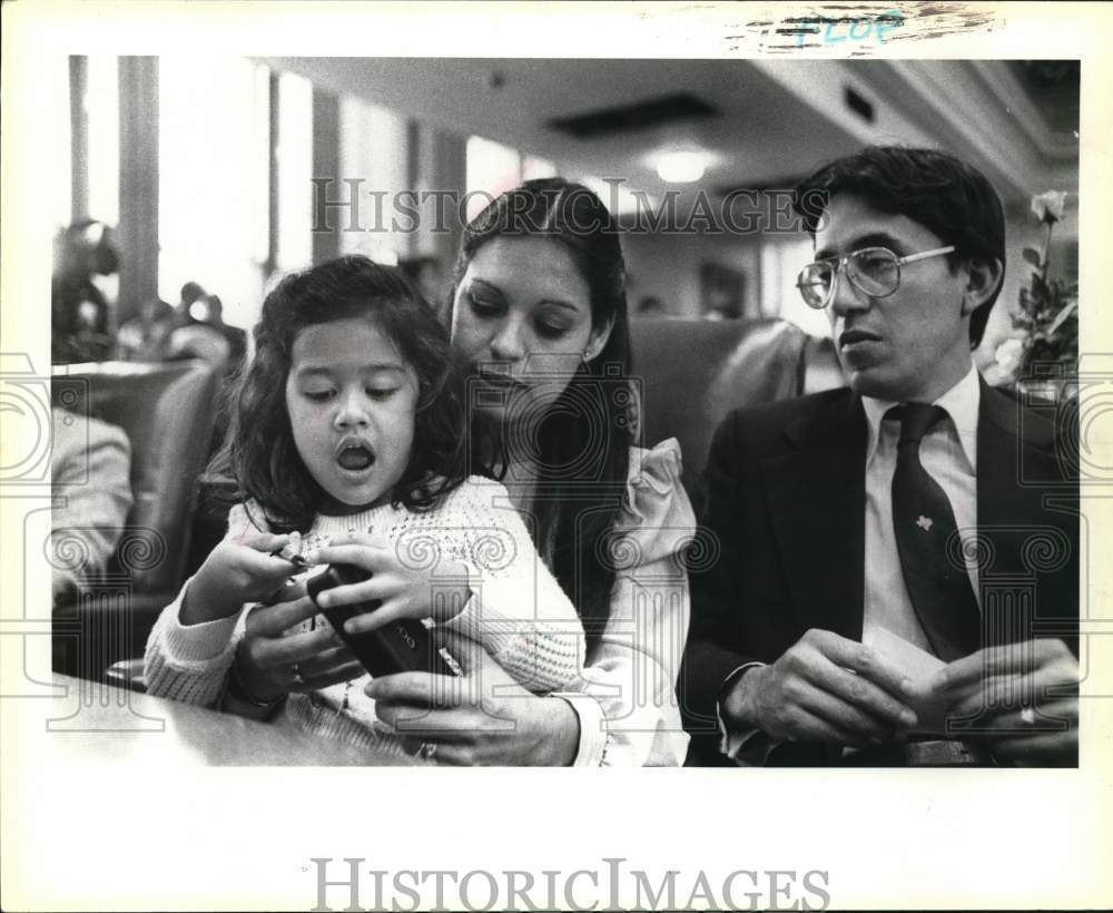 1983 Martha and Walter Martinez with Angie Hernandez, 4, Texas-Historic Images
