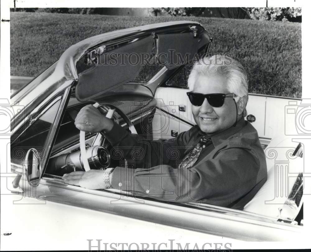 1996 Al Lopes, Publisher Of Lowrider Magazine, In Convertible-Historic Images