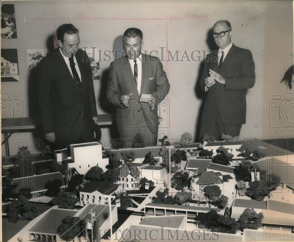 1965 John Daly, Frank Manupelli & Marshall Steves at Hemis Fair H.Q.-Historic Images
