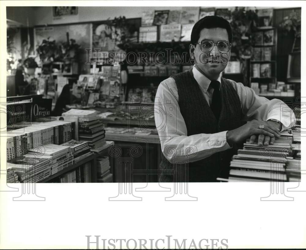 1988 Mark Marin, Owner of Libreria Espanola, 322 W. Houston-Historic Images