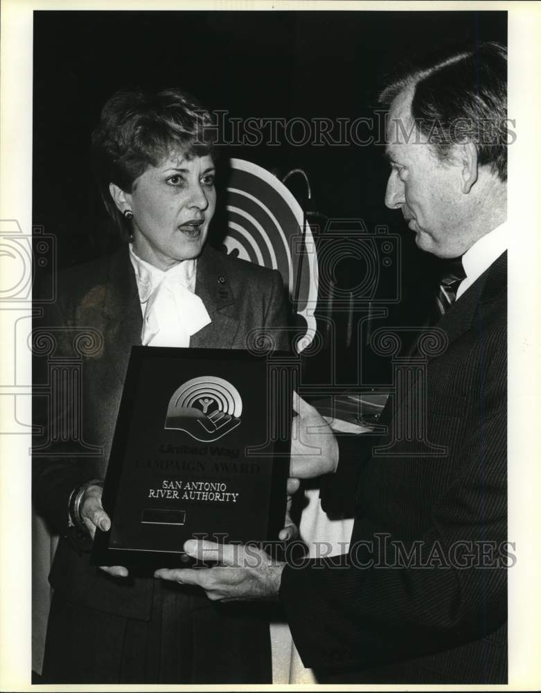 1986 United Way presents award to River Authority,  Texas-Historic Images