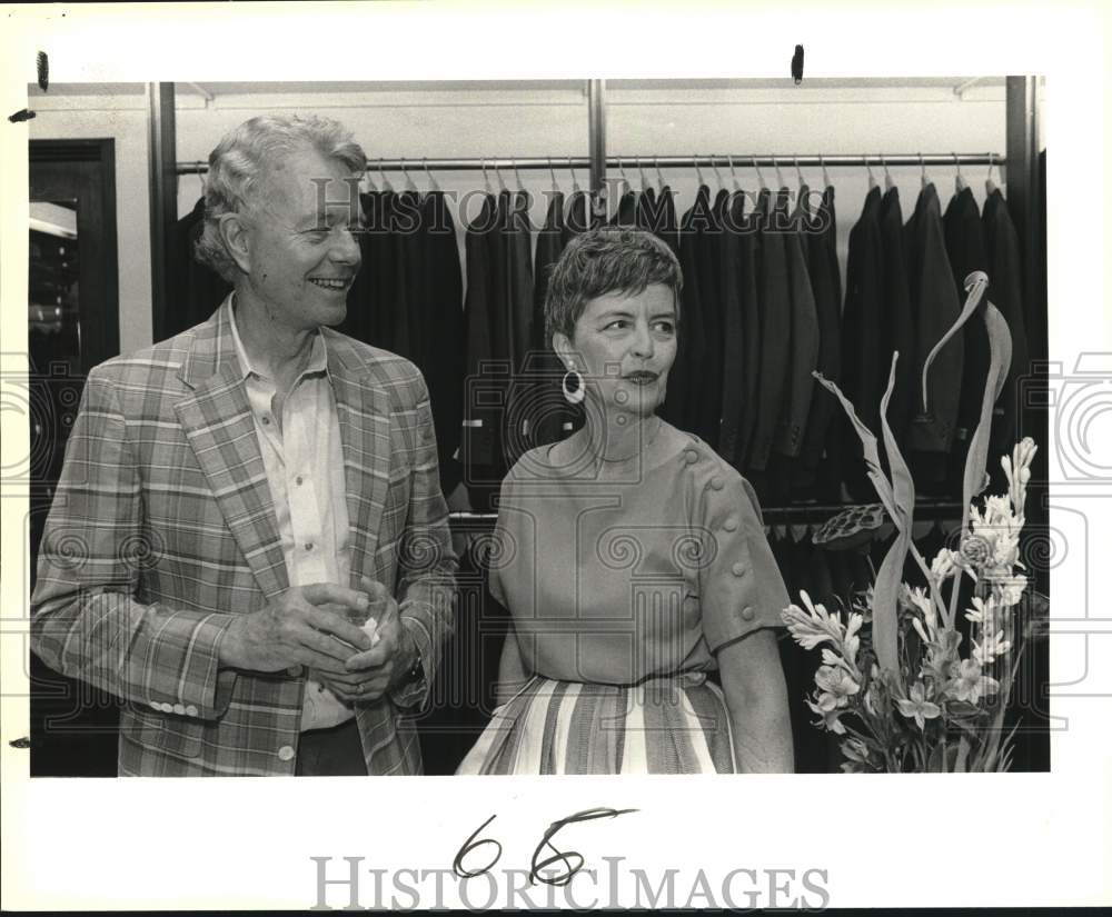 1986 Dan and Anne Miller attend clothing store opening party.-Historic Images
