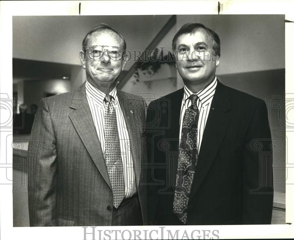 1994 David Miller and guests of Salvation Army dinner and meeting-Historic Images