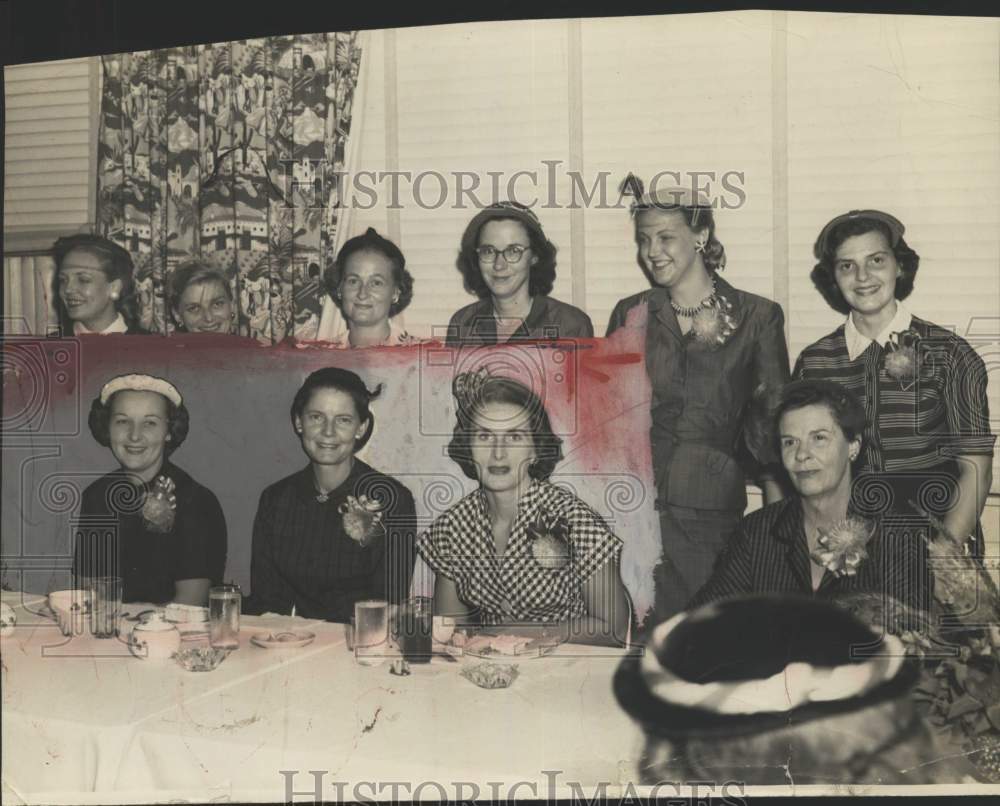 1955 NCO's Wives' Club officers installed.-Historic Images