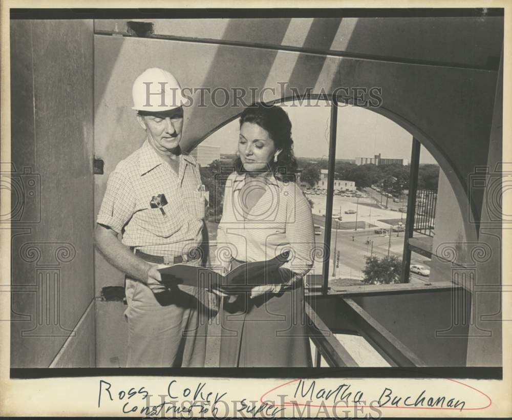 Construction Superintendent Ross Collier and Martha Buchanan-Historic Images