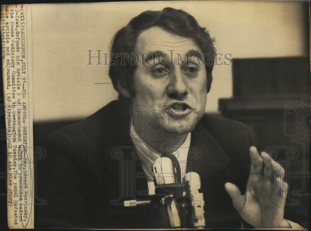 1974 Representative Edward Mezvinsky, Washington-Historic Images