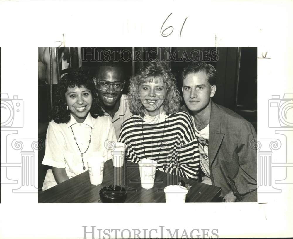 1987 Cindy Mendez and guests of KSYM Benefit held at Phazez.-Historic Images