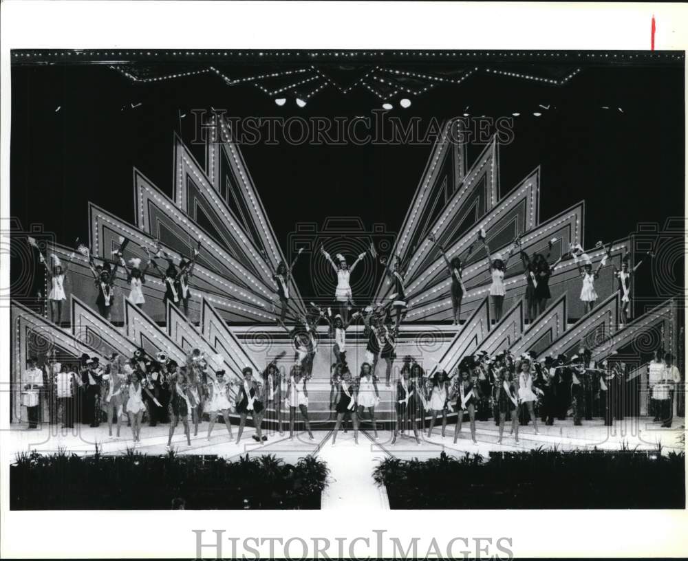 1990 Rehearsing Opening Number, Miss Texas USA Pageant, San Antonio-Historic Images
