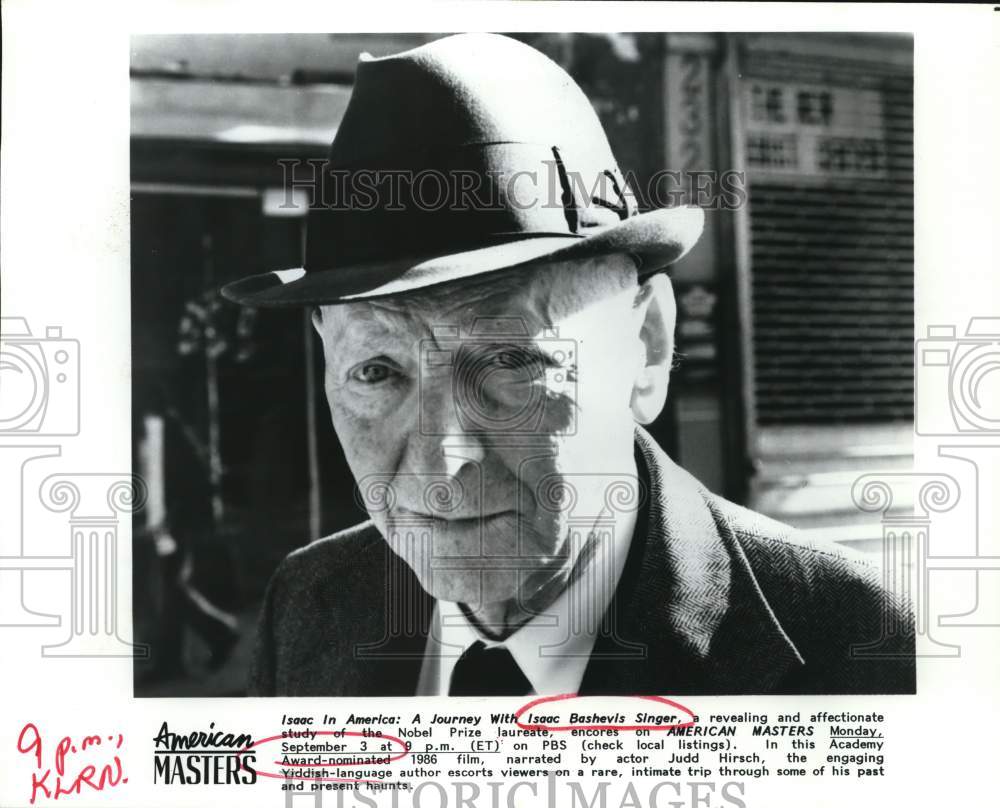 1986 Isaac Bashevis Singer, Nobel Prize Laureate, In TV Special-Historic Images