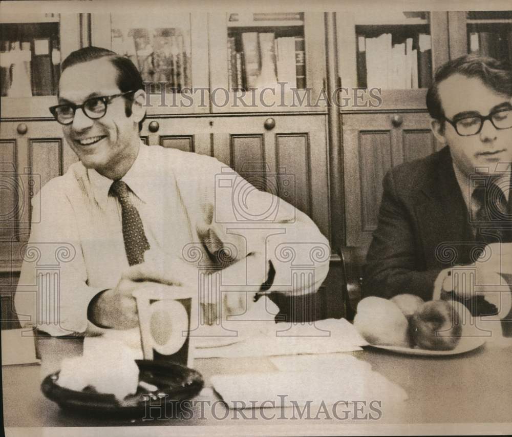 1974 William E. Simon, federal energy chief, works at his desk-Historic Images