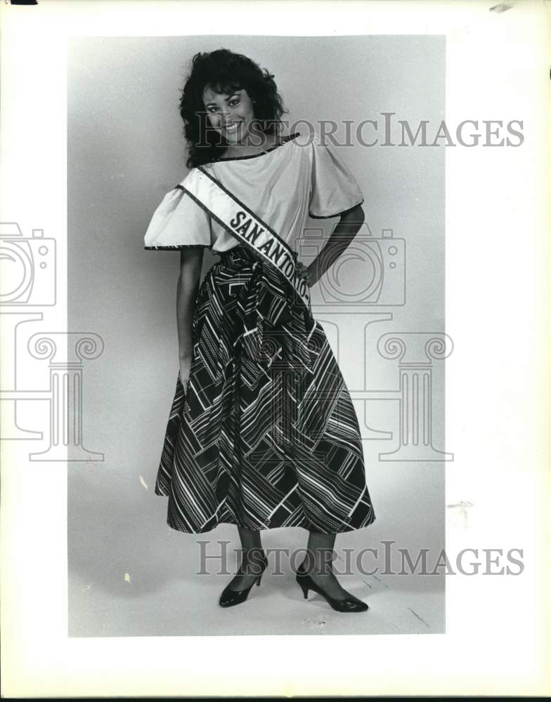 1984 Miss San Antonio USA Lisa Fernandez In Daytime Dress-Historic Images
