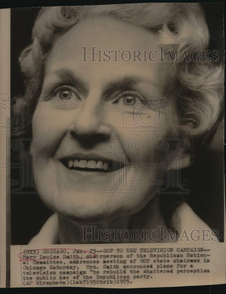 1975 Mary Louise Smith, chairperson of Republican National Committee-Historic Images