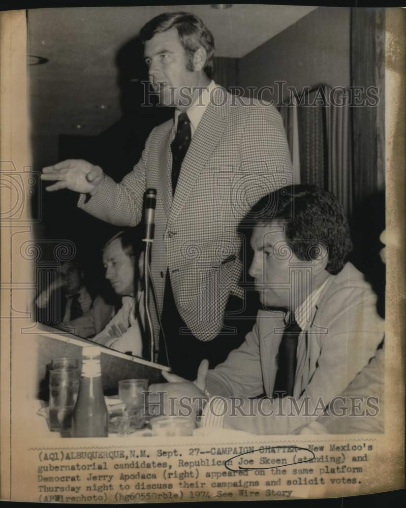 1974 New Mexico's gubernatorial candidates Joe Skeen & J. Apodaca-Historic Images
