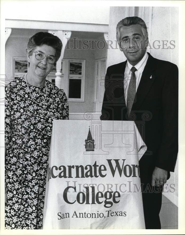 1989 Incarnate Word College Officials Unveil Plaque, San Antonio-Historic Images