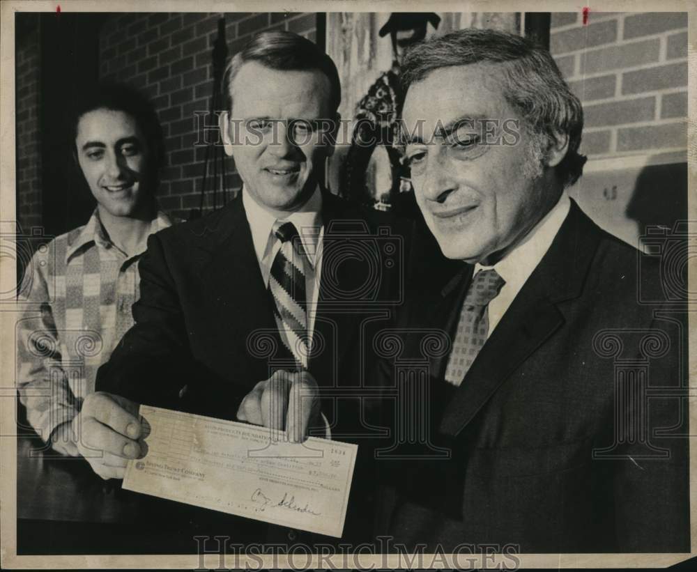 1973 Urban Coalition Leaders Receive Check For Growth Study-Historic Images