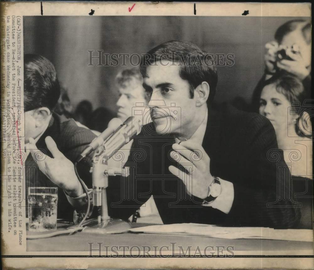 1973 Hugh W. Sloan Jr. Testifies Before Senate Watergate Committee-Historic Images