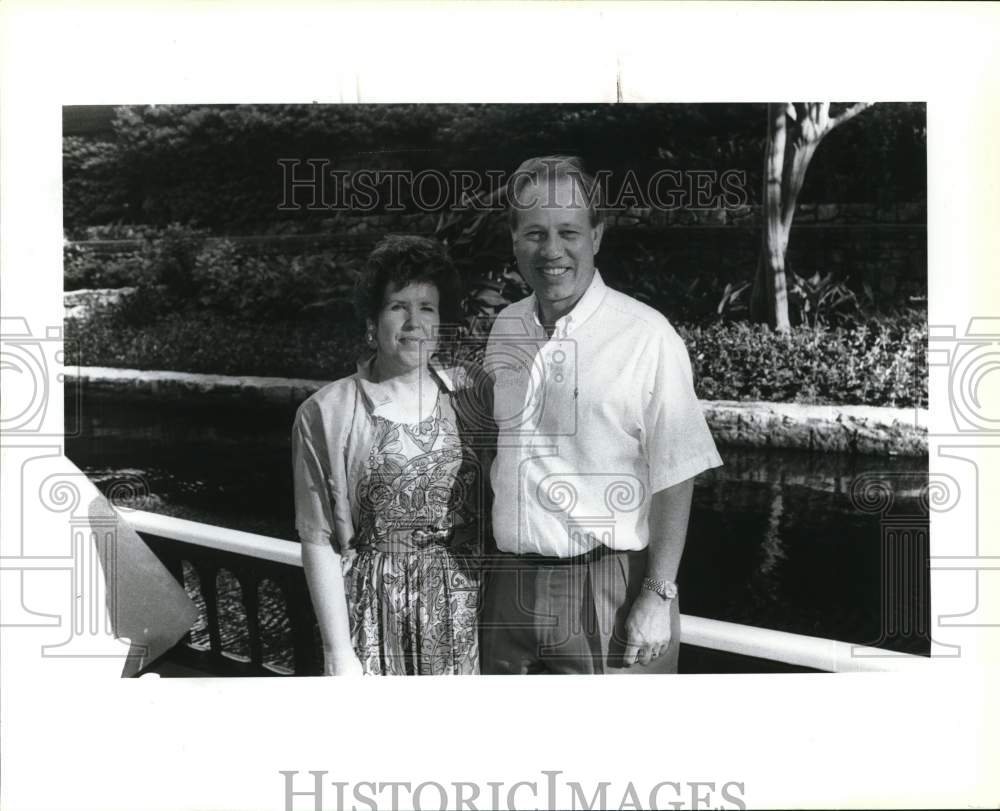 1991 Judy &amp; Palmer Moe Attend &quot;The Floating Feastival&quot;-Historic Images