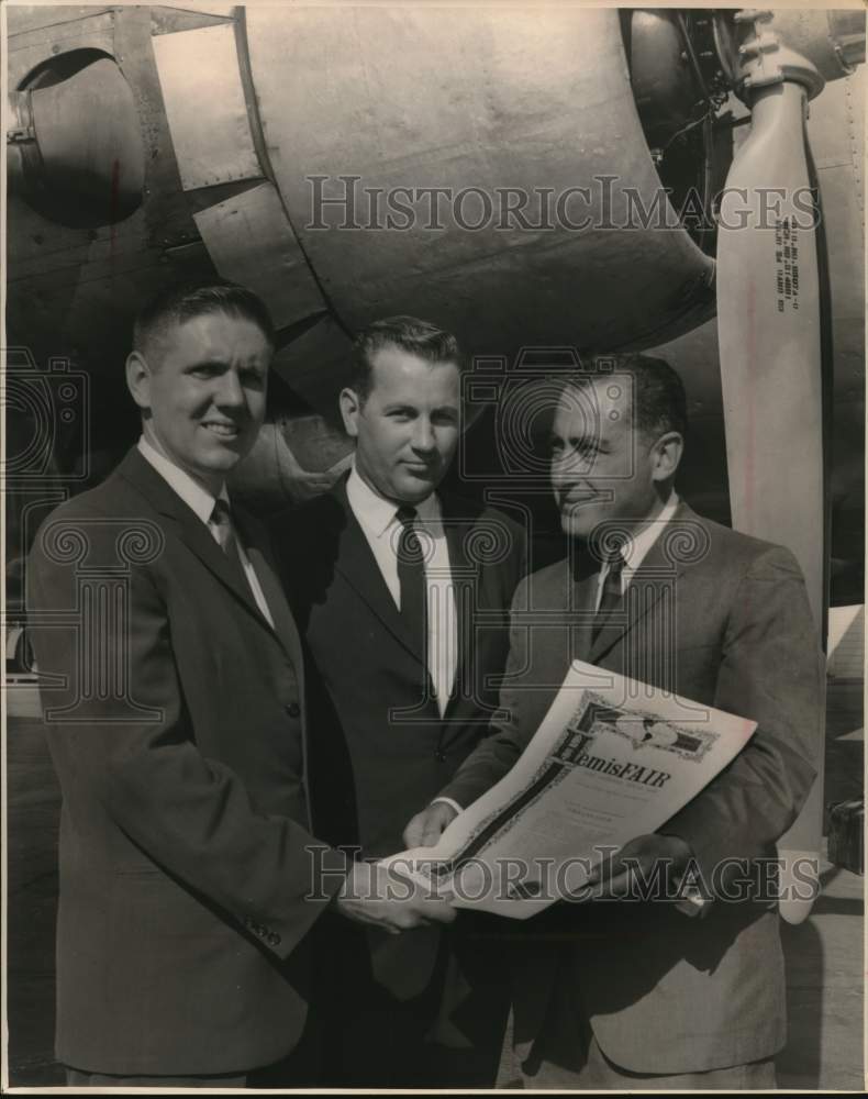 1963 Scott Petty Jr., David Slade, William R. Sinkin With Airplane-Historic Images
