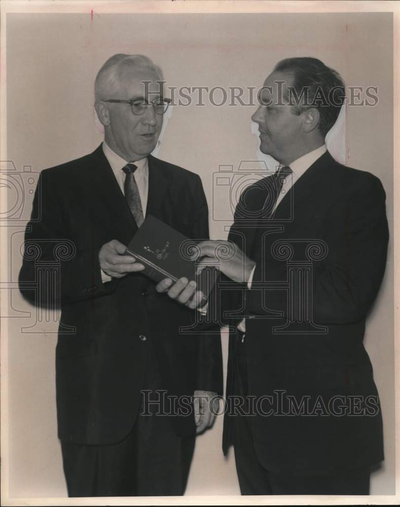1966 Methodist Bishop O. Eugene Slater Receives Book from Colleague-Historic Images