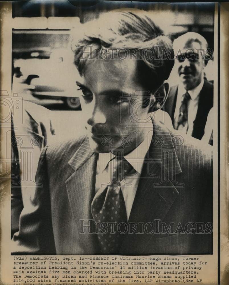 1972 Hugh Sloan, Former Treasurer for Nixon Re-Election Committee-Historic Images