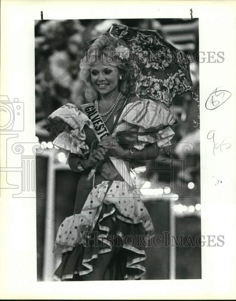 1981 Jill Miller of Galveston, Performs In Miss Texas USA Pageant-Historic Images