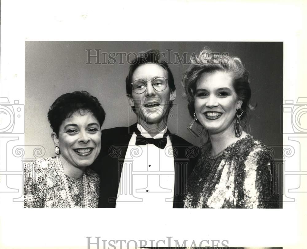 1992 Kate Darnell, Michael Payer and Cathy Mitchell at Event, Texas-Historic Images