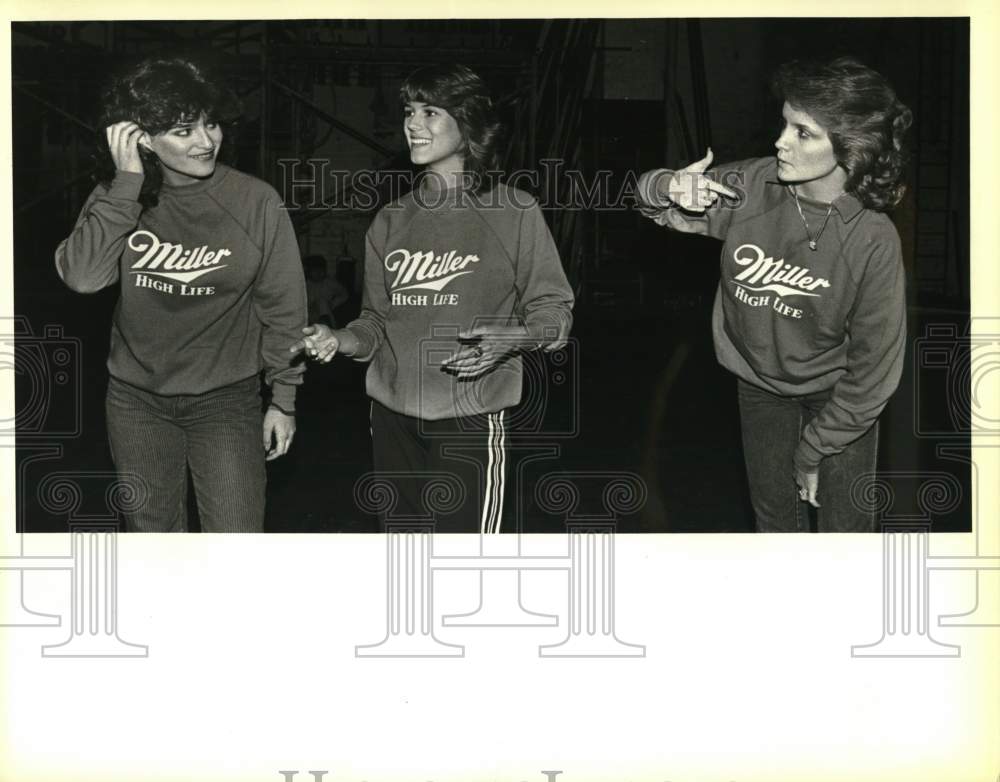 1984 Miss San Antonio contestants rehearsing for pageant. Texas-Historic Images