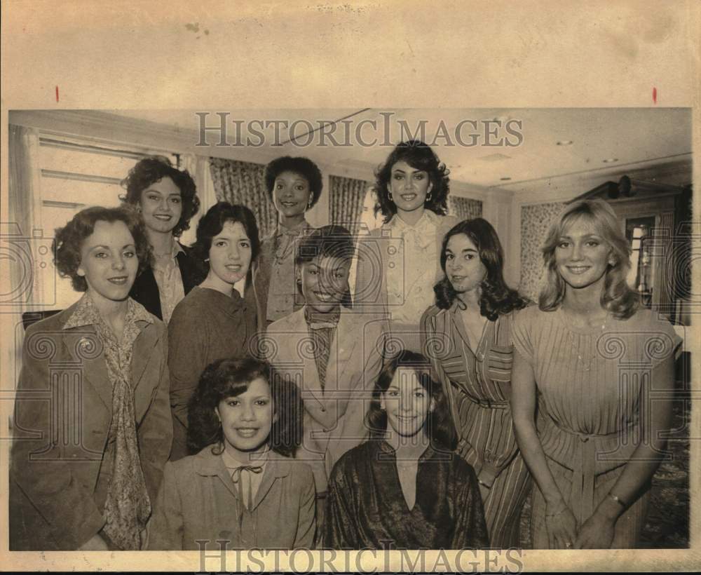 1981 Miss San Antonio contestants in casual wear, Texas-Historic Images