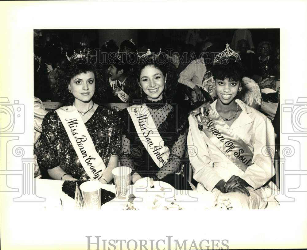 1987 Beauty Queens Attend Fiesta Charra, Fiesta Plaza, San Antonio-Historic Images