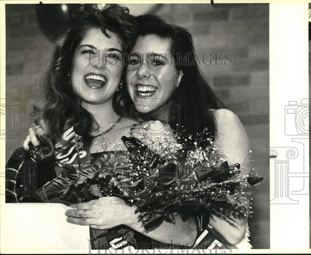 1986 Monica Buck, Miss Smile with Margo Whitt, Texas-Historic Images