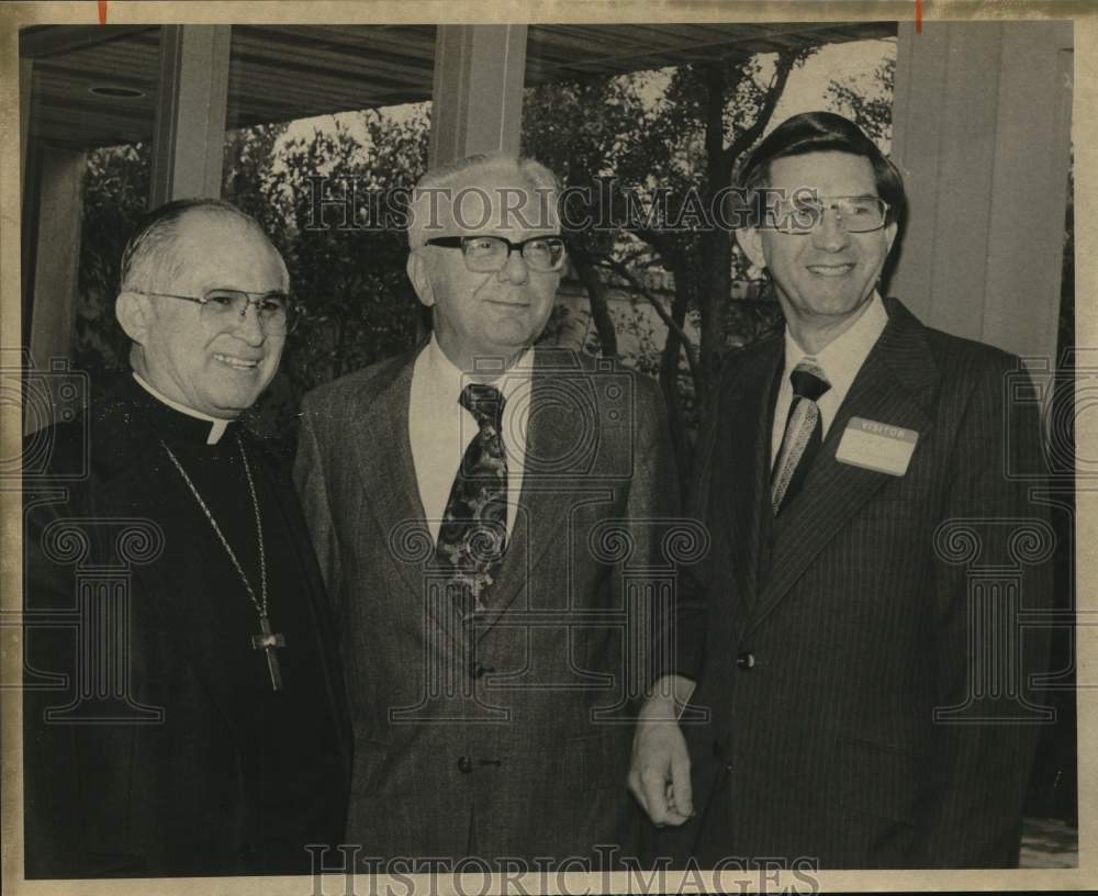 1980 Patrick Flores and David Jacobson with Dr. Dan Solomon, Pastor-Historic Images
