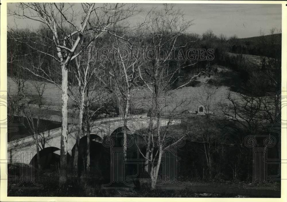 1990 Press Photo Burnside Bridge at the Antietam National Battlefield Park - Historic Images