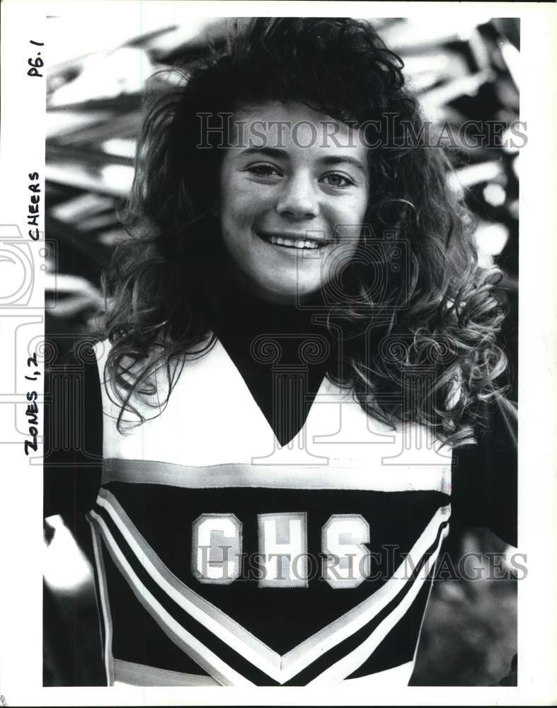 1990 Press Photo Brandi Eason, High School Cheerleader - saa92164- Historic Images