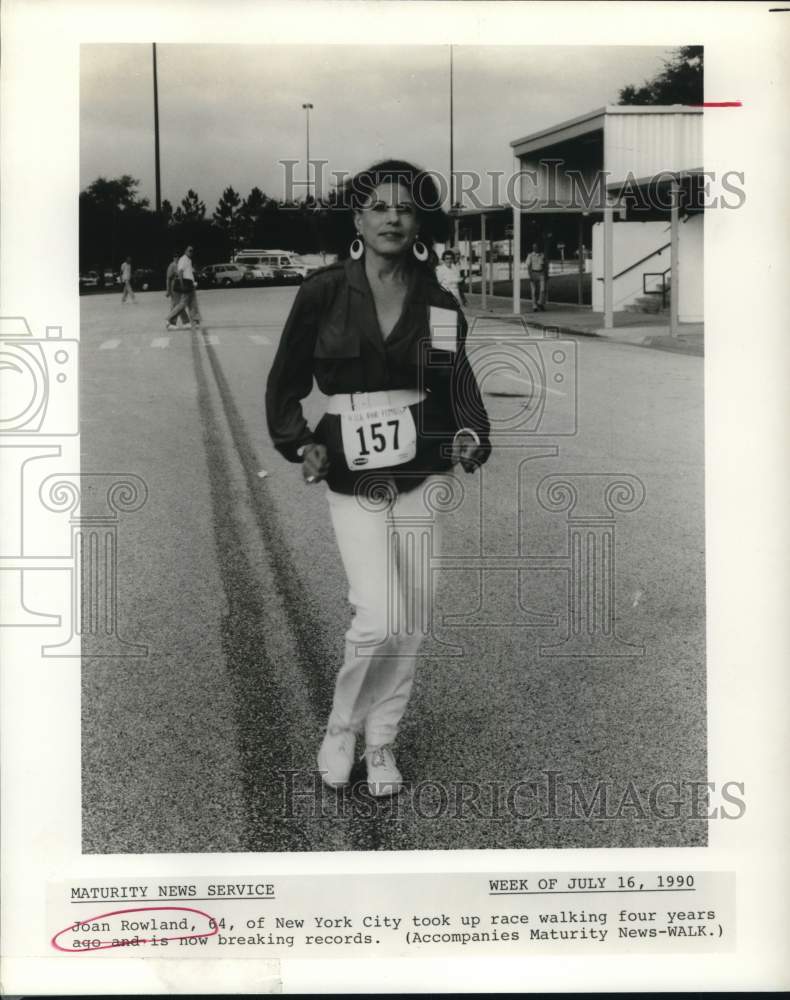 1990 Press Photo Joan Rowland of New York City, Race Walking - saa92437- Historic Images