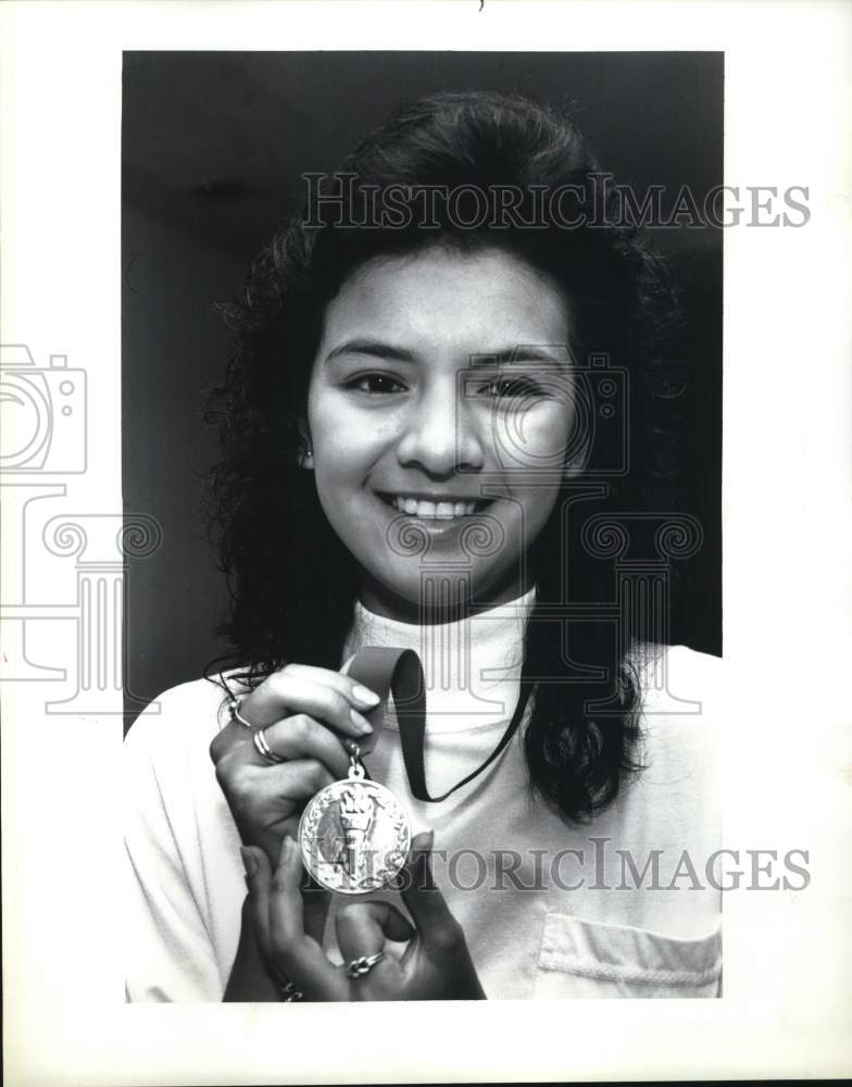 1989 Press Photo Senta Eva Rivera, AAU Junior Olympic Games Contest Winner- Historic Images