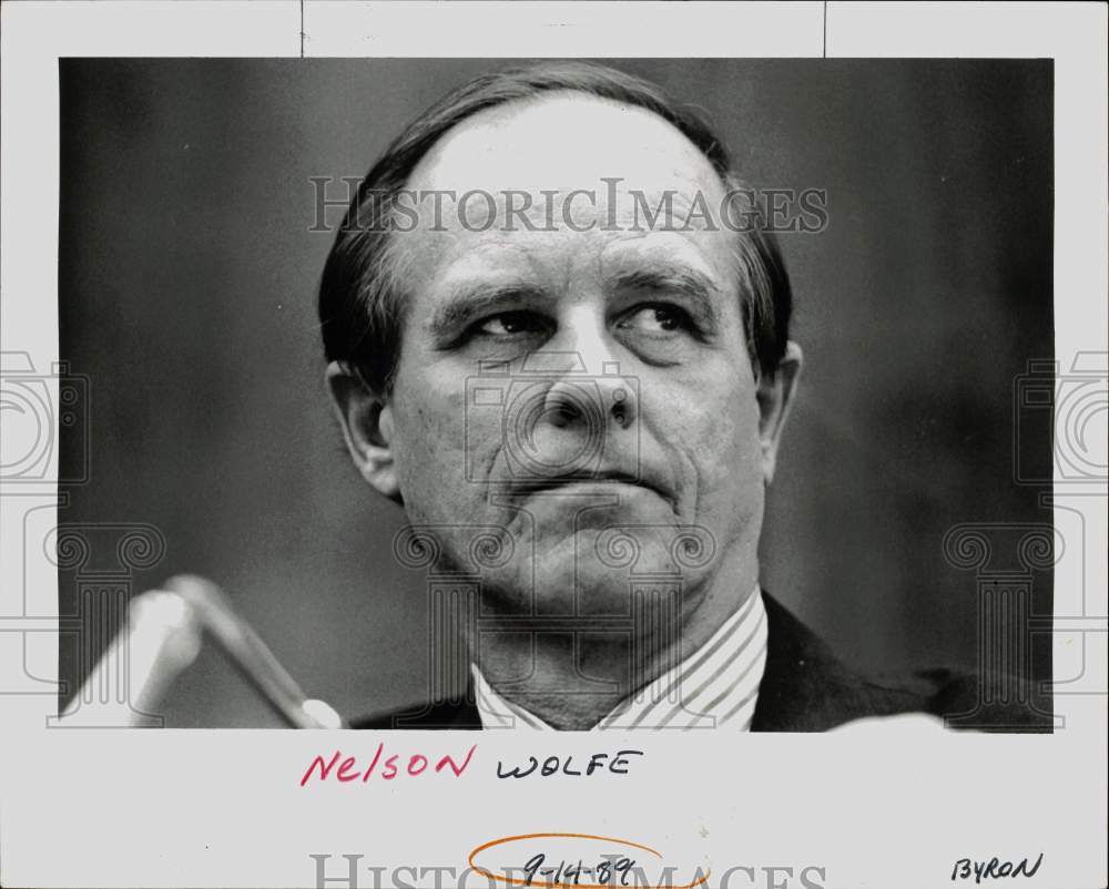 1989 Press Photo Nelson Wolff in portrait, Texas - sab13901 - Historic Images