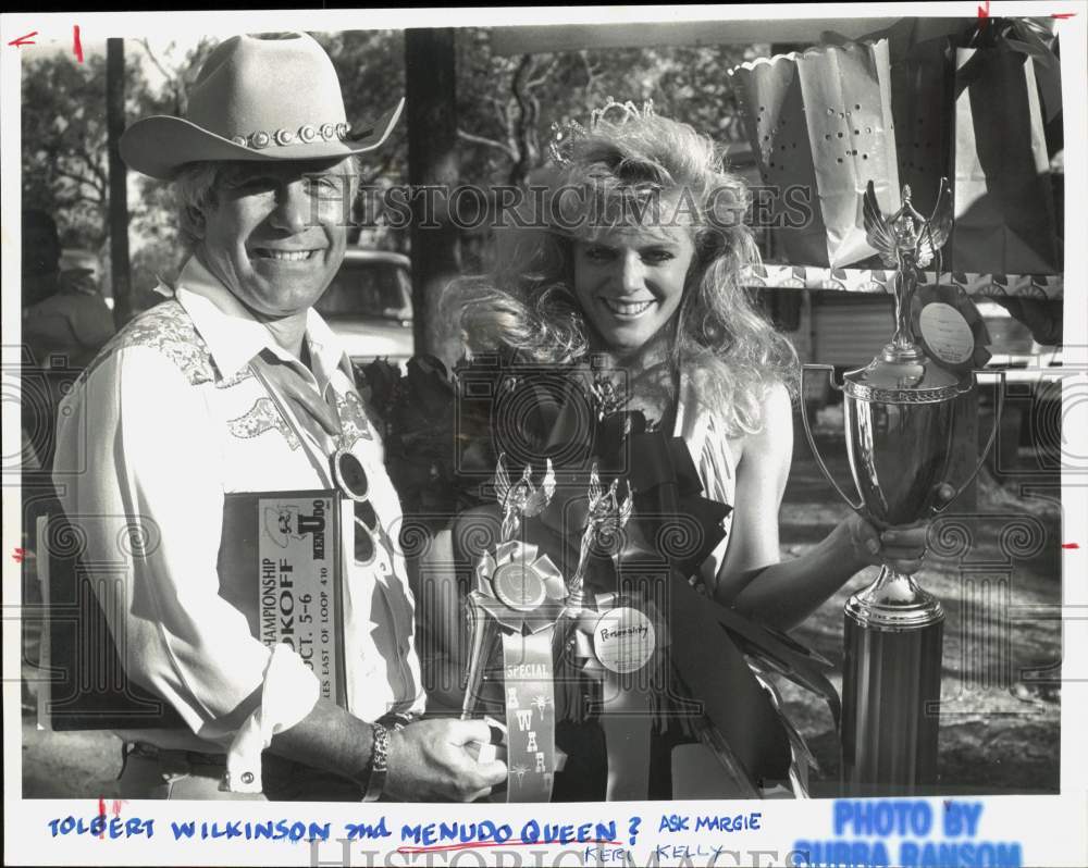 Press Photo Tolbert Wilkinson &amp; Menudo Queen Keri Kelly, Texas - sab14216 - Historic Images