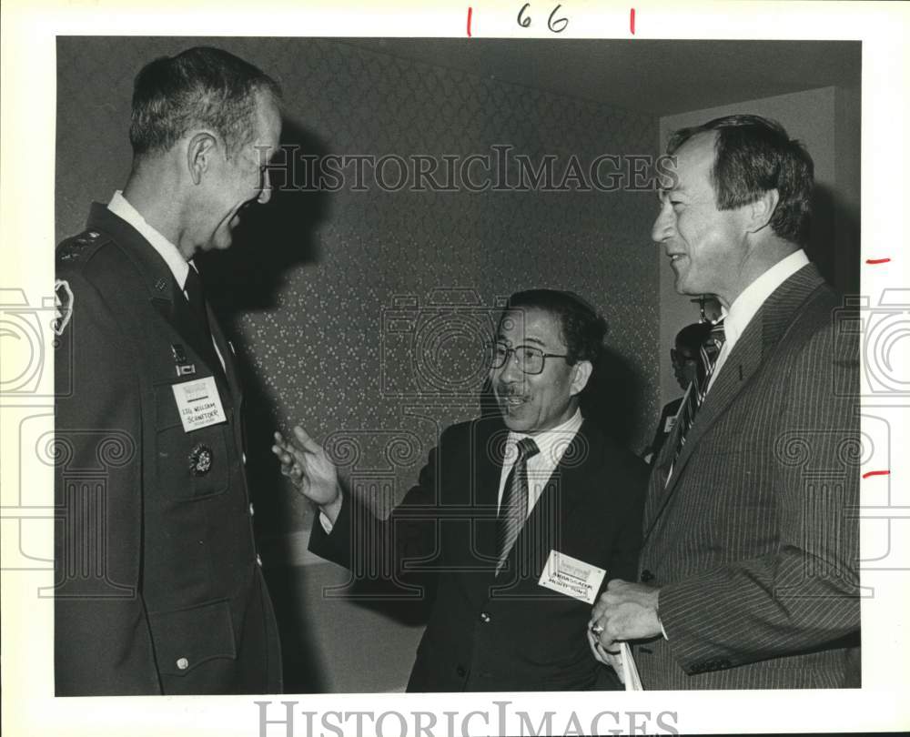 1988 Ltg. William Schneider, Ambassador H.F. Idris, John Dalton-Historic Images