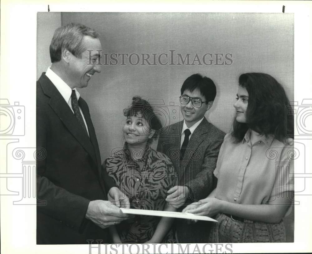 1990 John Dalton With World Affair Council Scholarship Recipients-Historic Images