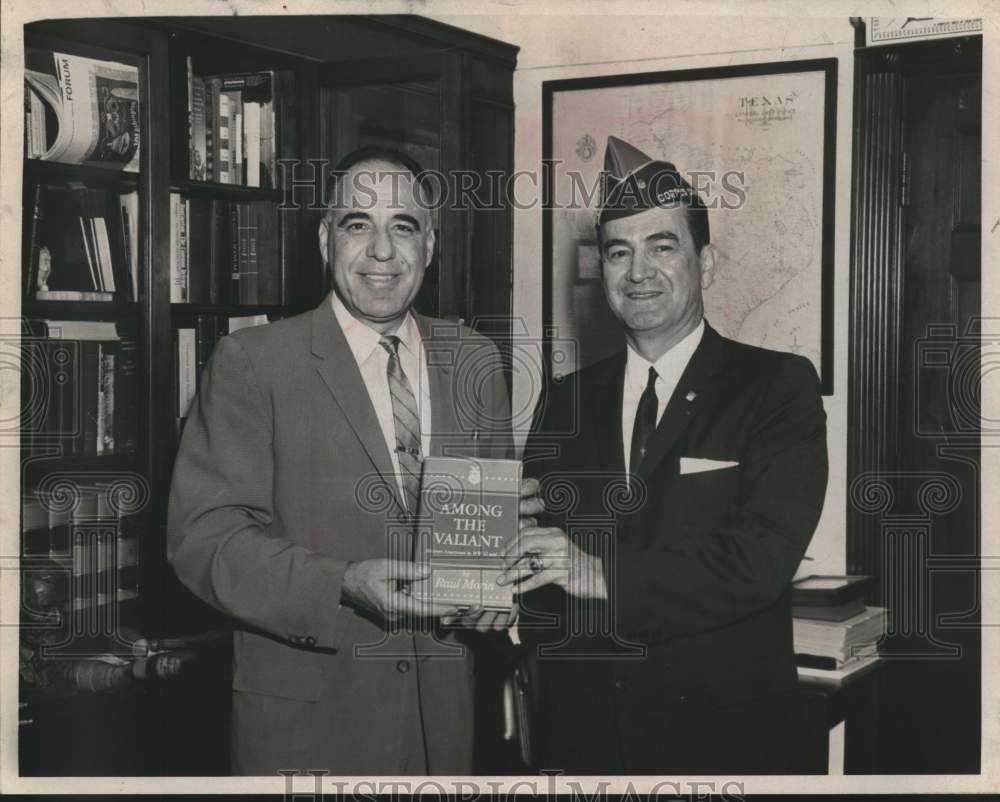 Dr. Hector Garcia and Gentleman holding book &quot;Among the Valiant&quot;-Historic Images