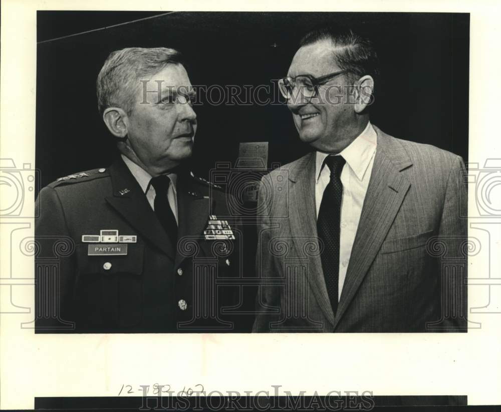 1983 Lt. Gen. Edward Partain &amp; Ambassador E.L. Rowny at Ft Houston-Historic Images