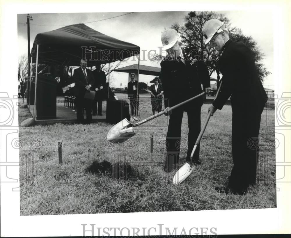1991 Ground breaking for Kelly AFB Veterans Memorial, Texas-Historic Images