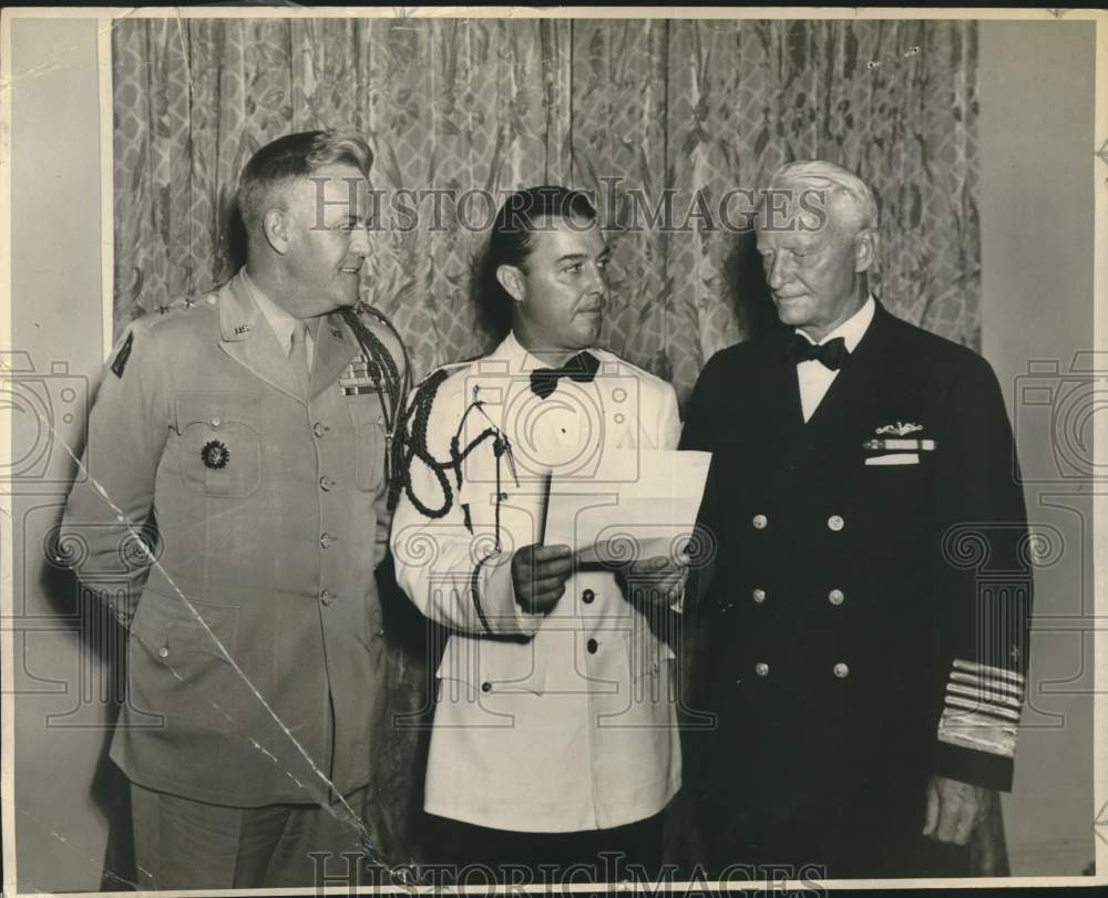 Chester Nimitz with James Patton and Mr. Taylor-Historic Images