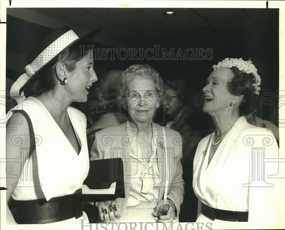 1983 Candy Gregory, Peg Allin &amp; Phoebe Foster at Flowers luncheon-Historic Images